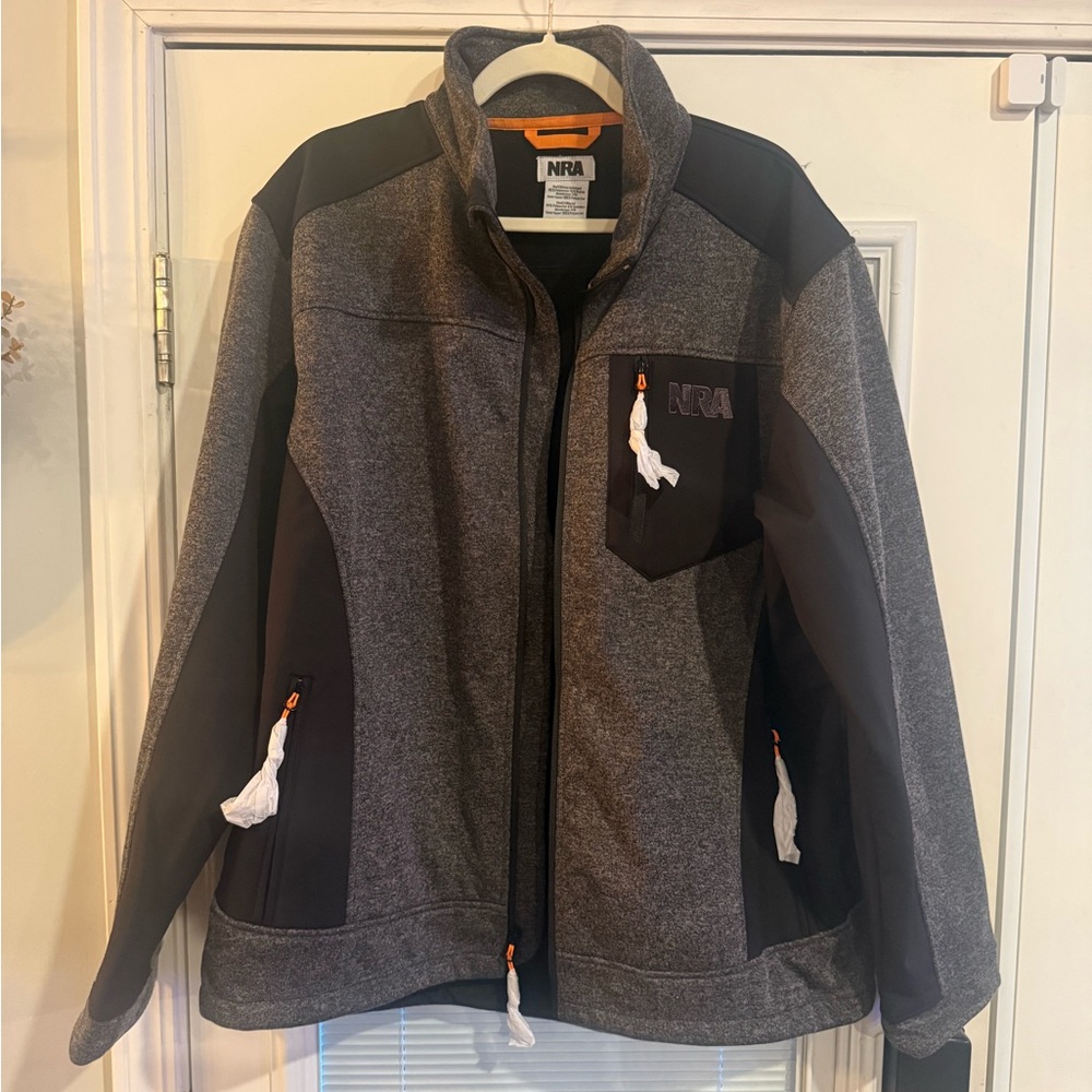 NRA Gray and Black Softshell Jacket